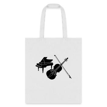 Piano and violin classical music lover - Tote Bag - white - Front