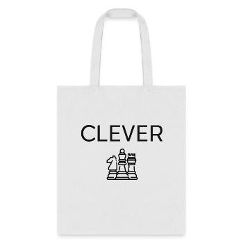 Clever - chess - Tote Bag - white - Front