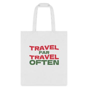 Travel Far Travel Often - Tote Bag - white - Front