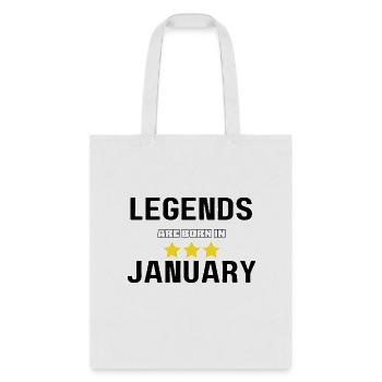 Legends Are Born In January - Tote Bag - white - Front