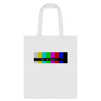 No Signal Television Snow Screen Tv Test Pattern T - Tote Bag - white - Front