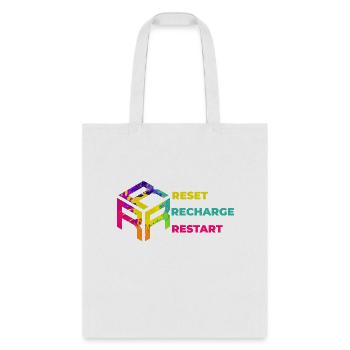 reset recharge restart - Tote Bag - white - Front