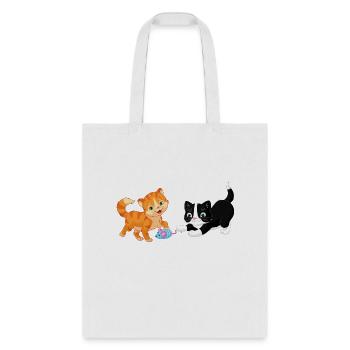Orange And Black Cat - Tote Bag - white - Front
