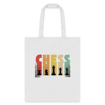 chess Typography Pop Occasion - Tote Bag - white - Front