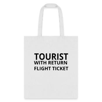 Tourist Survival Shirt - Tote Bag - white - Front