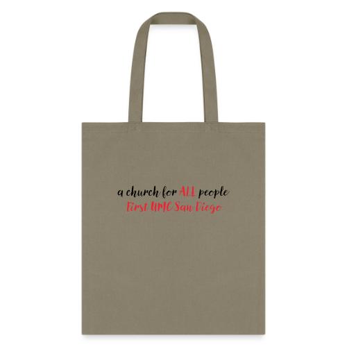 a church for all people - text only - Tote Bag