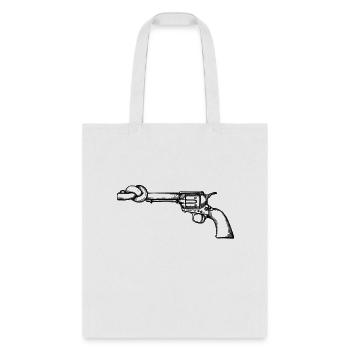 Peace: The revolver with knotted barrel - Tote Bag - white - Front
