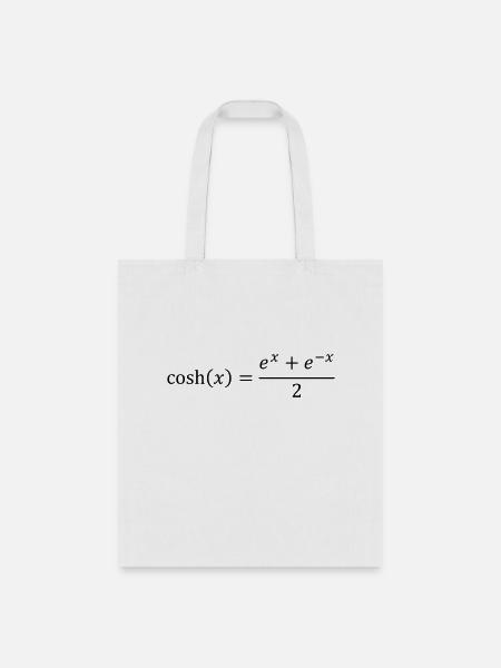 Hyperbolic Cosine Cosh - Tote Bag - white