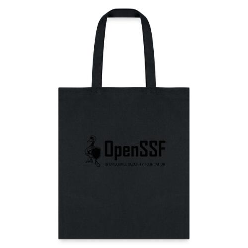 OpenSSF wide black and white logo - Tote Bag