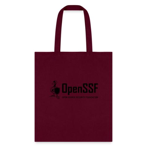 OpenSSF wide black and white logo - Tote Bag