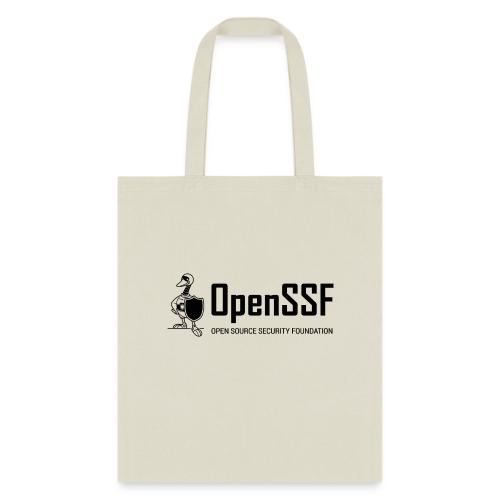 OpenSSF wide black and white logo - Tote Bag