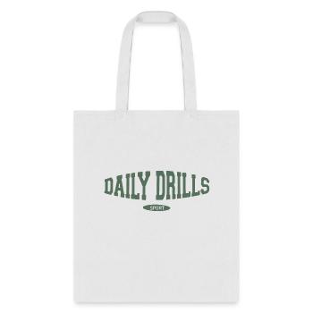 daily drills sweatshirt - Tote Bag - white - Front