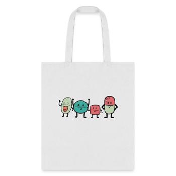 colorful and happy pills - Tote Bag - white - Front