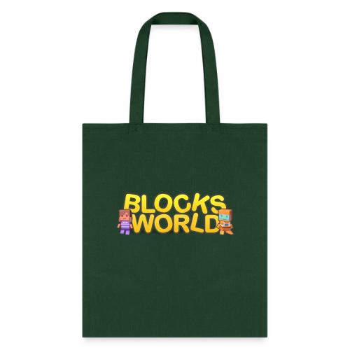 Blocksworld: Logo with Characters - Tote Bag