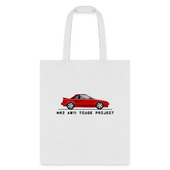 MR2 AW11 Touge Project - red - Tote Bag - white - Front