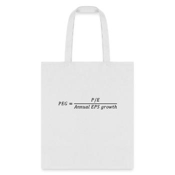 Peg Ratio Basic Metric For Investors - Tote Bag - white - Front