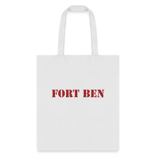 FORT BEN, red stencil - Tote Bag
