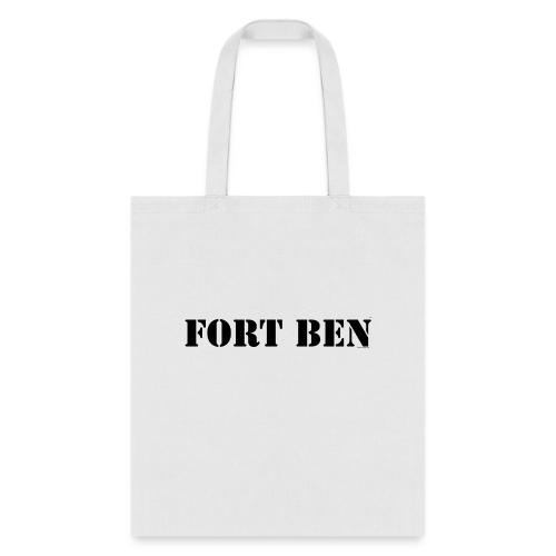 FORT BEN, black stencil - Tote Bag