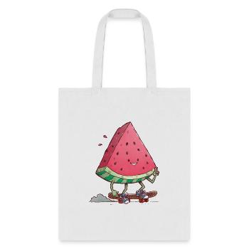 Watermelon Slice Skater - Tote Bag - white - Front