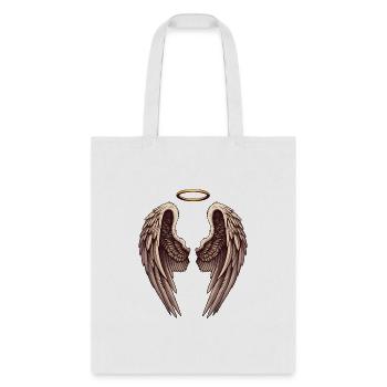 Angel Wings with Halo - Tote Bag - white - Front
