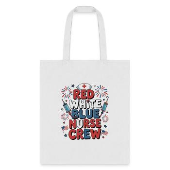 Red White and Blue American Nurse - Tote Bag - white - Front