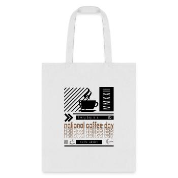 national coffee day 3c - Tote Bag - white - Front
