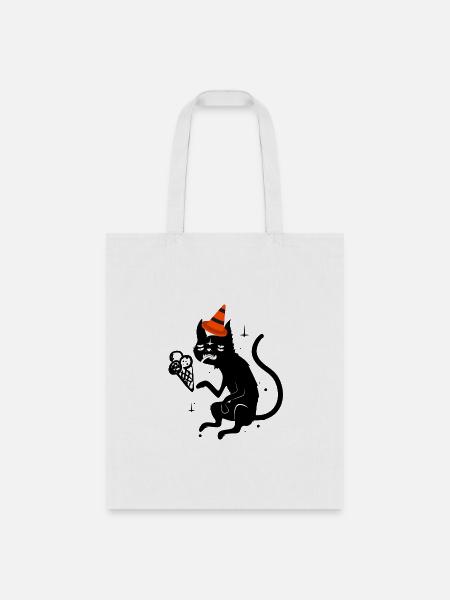 Halloween T-shirt / Bad cat - Tote Bag - white