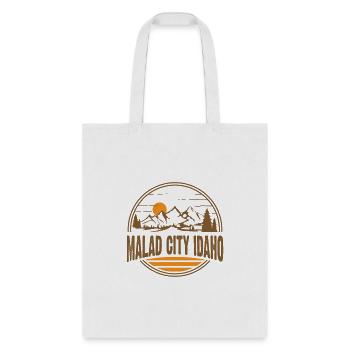 Malad City Idaho Mountain Hiking Print - Tote Bag - white - Front
