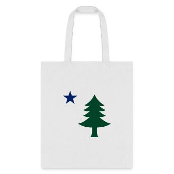 1901 Old First Flag Of Maine Pine Tree And Star - Tote Bag - white - Front