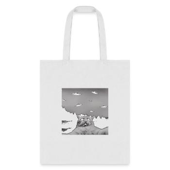 Alien Ufo Cat - Tote Bag - white - Front