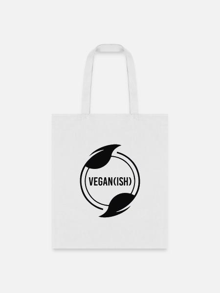Vegan-Ish Veganish Fletarian Vegetarian - Tote Bag - white