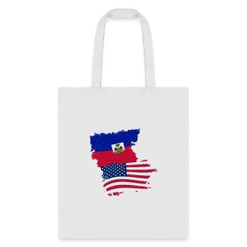 Haiti Shirt My He Haiti Usa My Home Proud - Tote Bag - white - Front