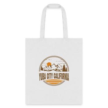 Yuba City California Moain Hiking Print - Tote Bag - white - Front