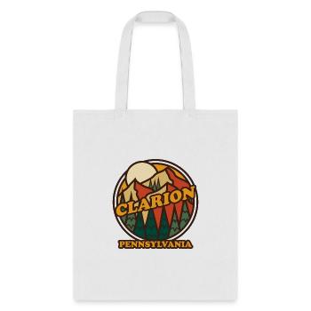 Clarion Pennsylvania Moain Hiking Print - Tote Bag - white - Front
