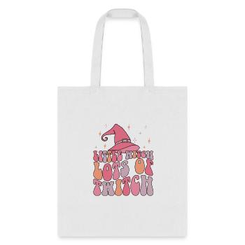 little witch lots of twitch - Tote Bag - white - Front