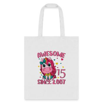 15th Py Unicorn 15 - Tote Bag - white - Front