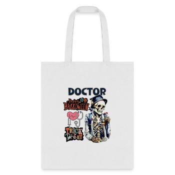 "Spooky Medical Greetings" - Tote Bag - white - Front