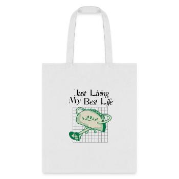 Just Living My Best Life, Funny Tacos - Tote Bag - white - Front