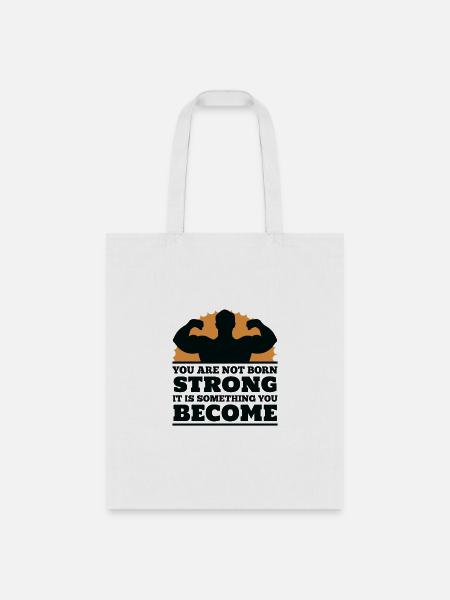 Muscle Motto - Tote Bag - white
