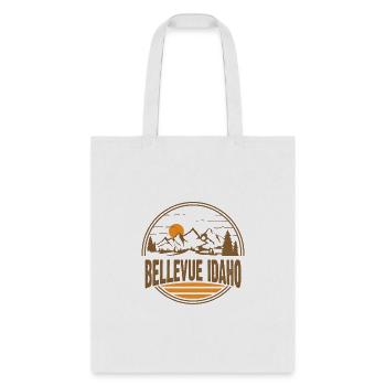 Bellevue Idaho Moain Hiking Print - Tote Bag - white - Front