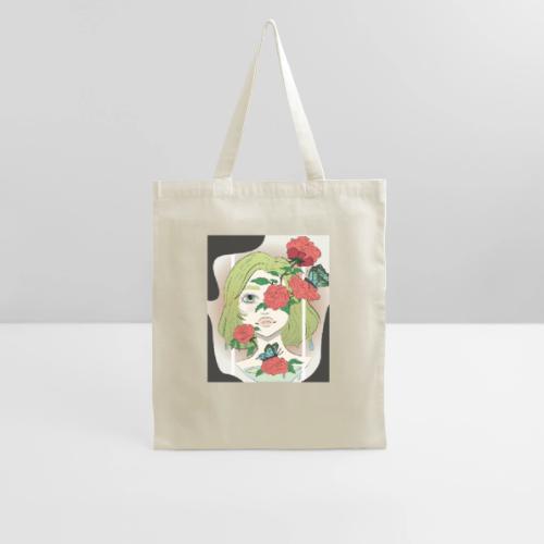 Girl with Rose Vine - Tote Bag