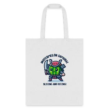 Cutting Watermelon - Watermelon Samurai - Tote Bag - white - Front