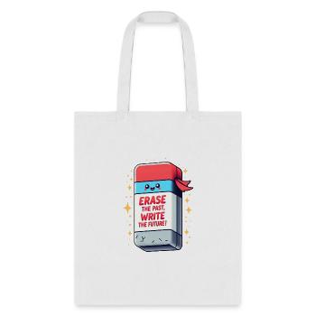 An eraser with a tiny cape - Tote Bag - white - Front