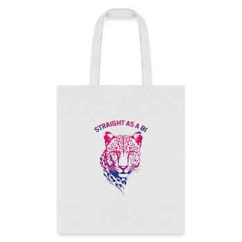 Straight as a Bi Bisexual Sayings Bi Pride - Tote Bag - white - Front