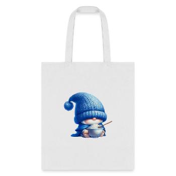 Hungry Gnome Enjoying a Meal - Tote Bag - white - Front