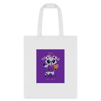 t shirt design template of a raccoon with a ska - Tote Bag - white - Front