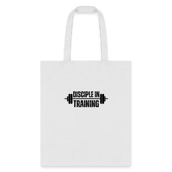 Disciple in training barbell Christian - Tote Bag - white - Front