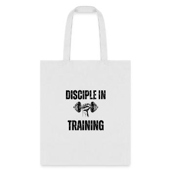 Disciple in training dumbbell Christian - Tote Bag - white - Front