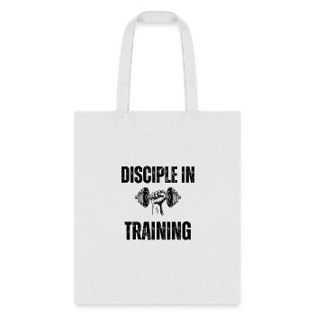 Disciple in training dumbbell - Tote Bag - white - Front