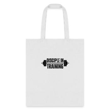 Disciple in training barbell Christian - Tote Bag - white - Front
